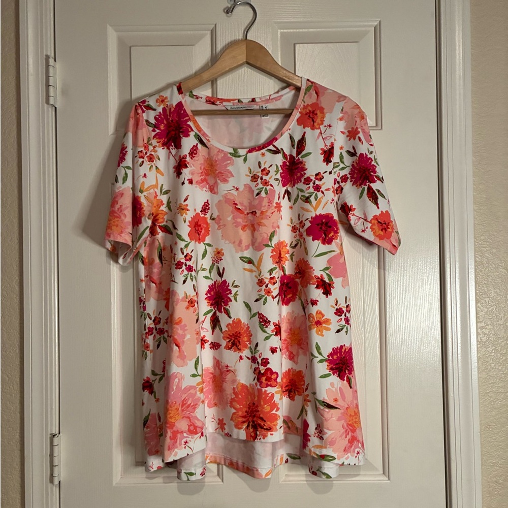 Isaac Mizrahi Multicolor Floral Blouse